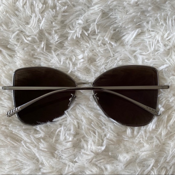 Authentic Chanel Butterfly Brown Lens Gunmetal Frame Sunglasses Non-polarized - Picture 11 of 13